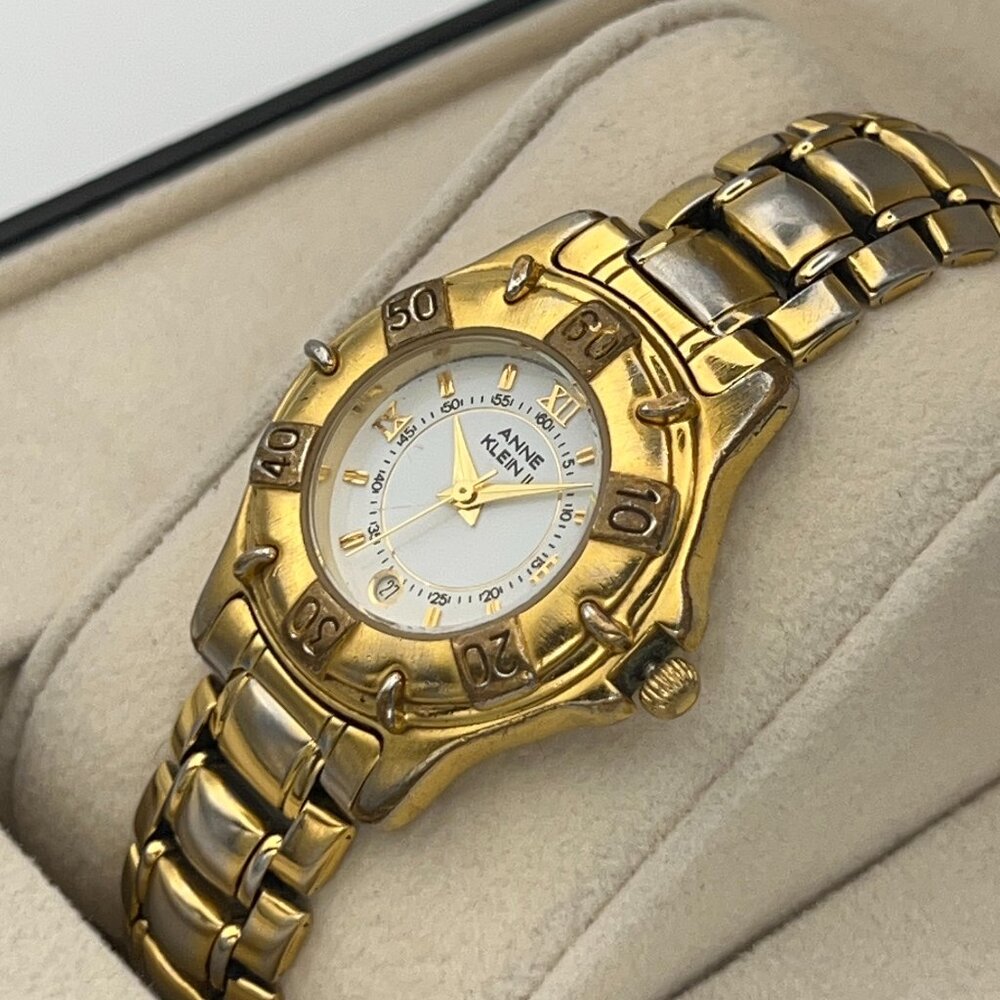 Anne Klein II Gold-plated Sport Date Quartz Watch